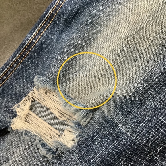 Standards & Practices Ripped Straight Leg Jeans Medium Wash Distressed Crinkle - Picture 16 of 16